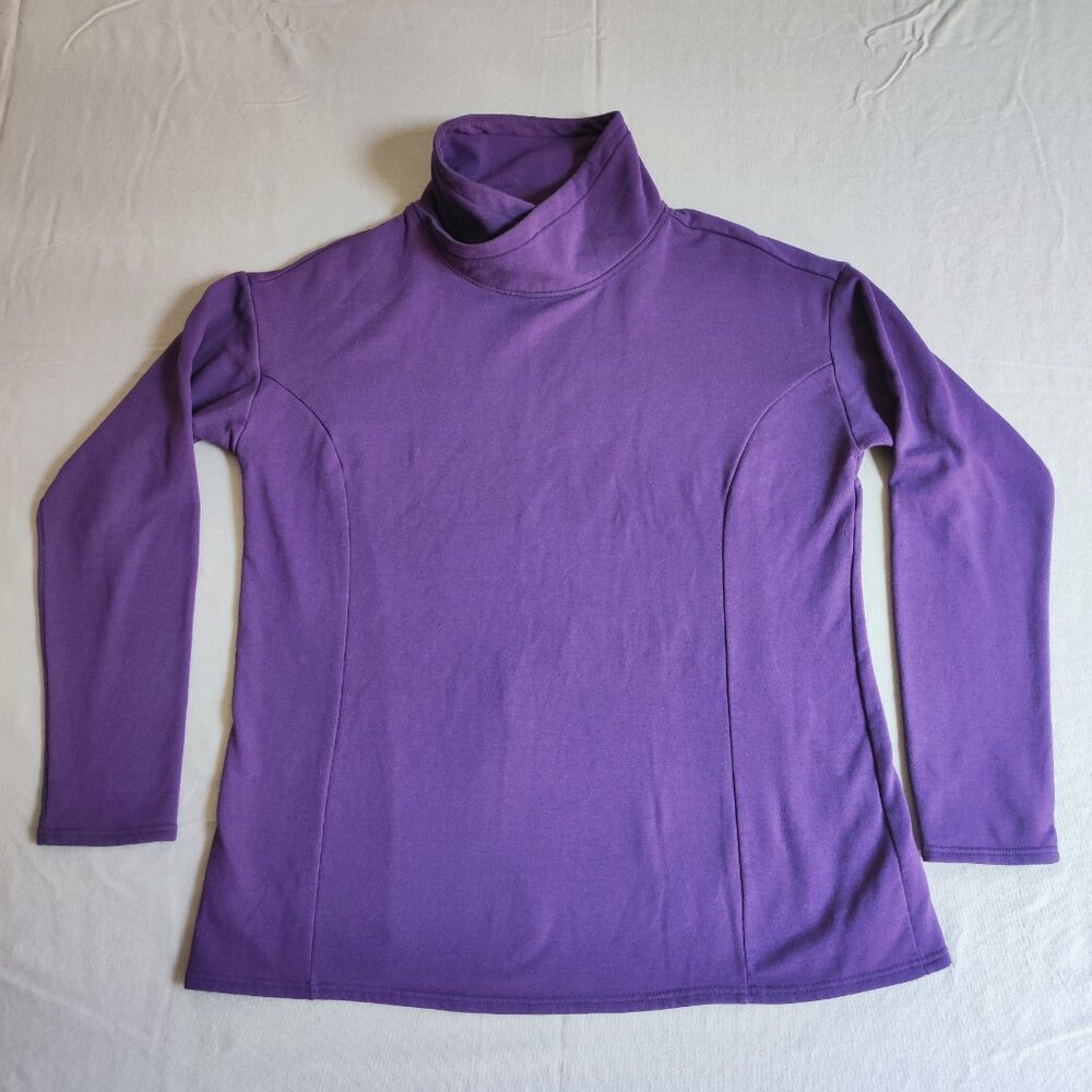 32 Degrees Heat active wear sweatshirt women's size M purple cowl neck